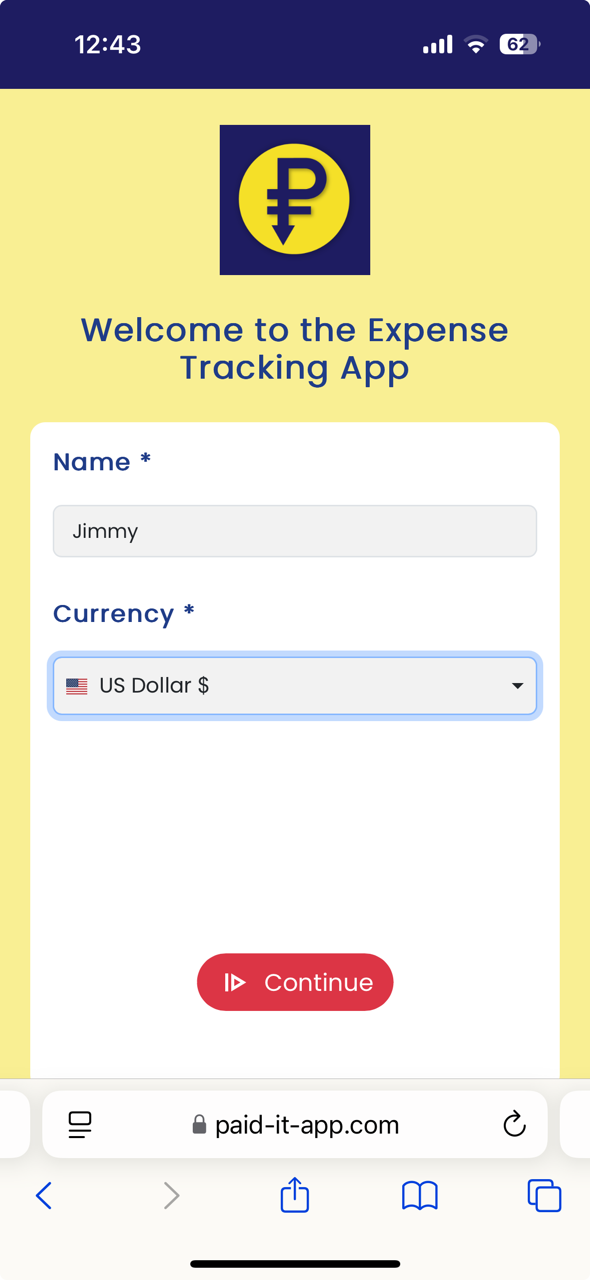Android Welcome Page